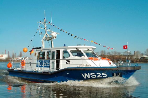 Hilfseinsatzboot der Wasserschutzpolizei Hamburg